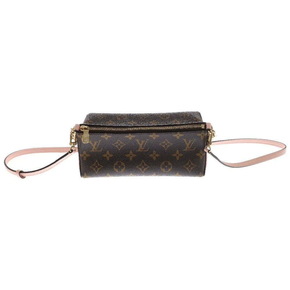 LOUIS VUITTON(ルイヴィトン) モノグラム ブルームポーチ ハンドバッグ チェーンバッグ ブラウン×ピンク PVCレザー RFID M11303