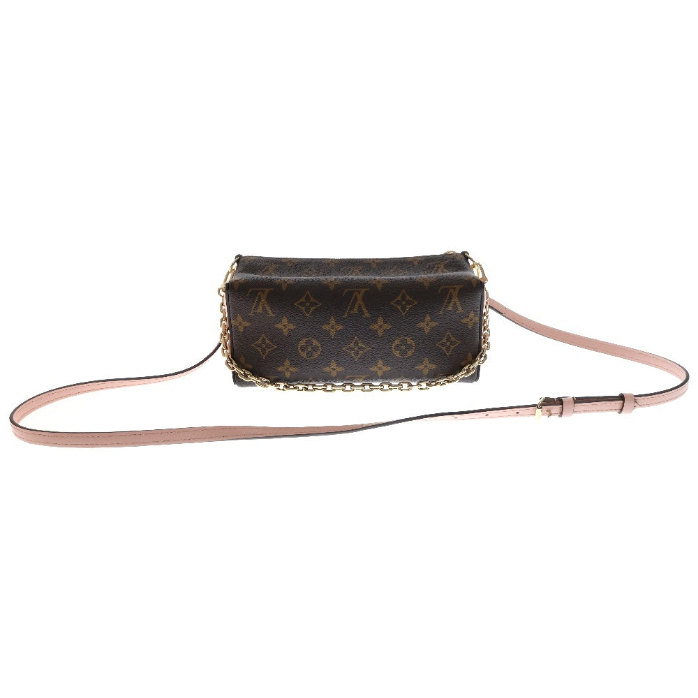 LOUIS VUITTON(ルイヴィトン) モノグラム ブルームポーチ ハンドバッグ チェーンバッグ ブラウン×ピンク PVCレザー RFID M11303