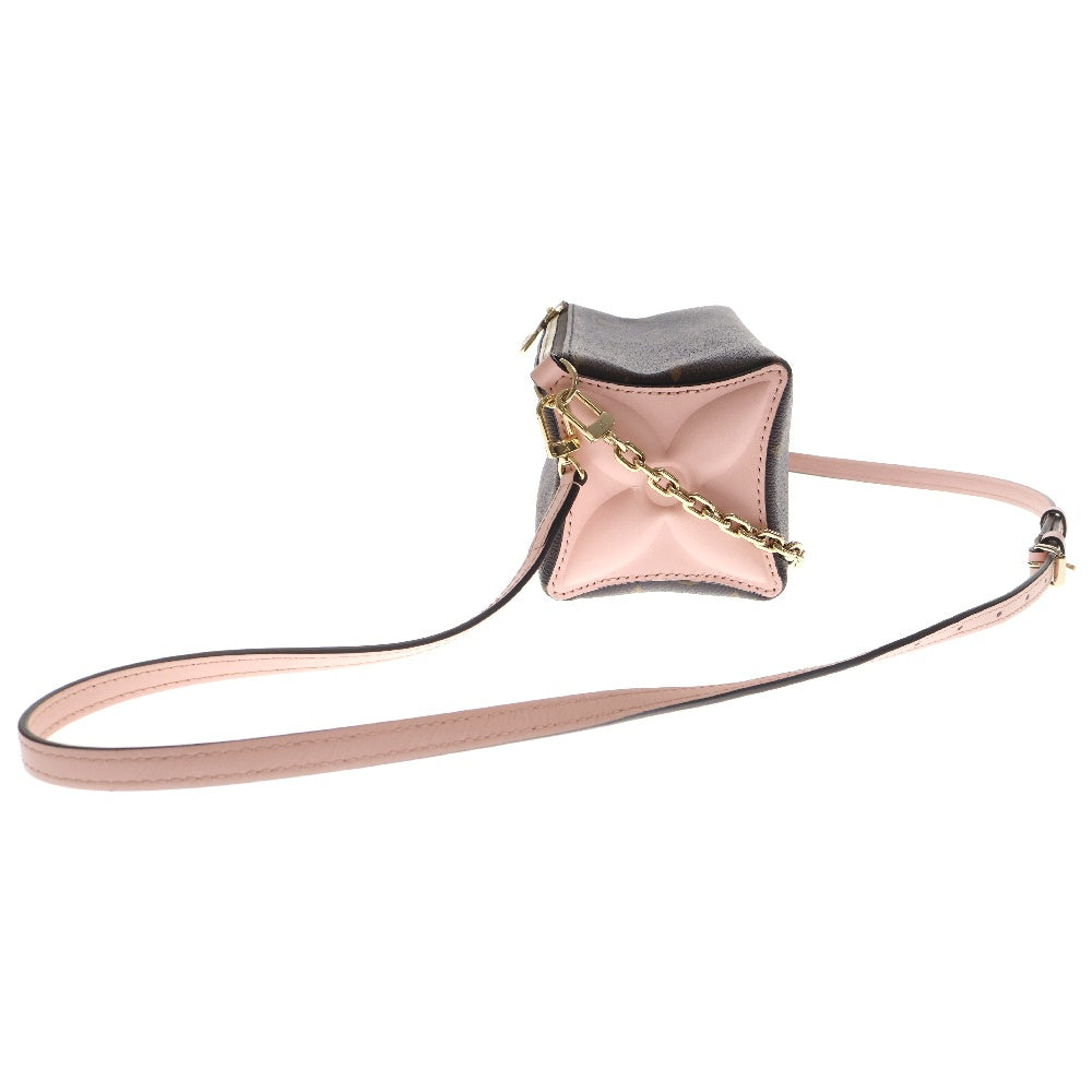 LOUIS VUITTON(ルイヴィトン) モノグラム ブルームポーチ ハンドバッグ チェーンバッグ ブラウン×ピンク PVCレザー RFID M11303