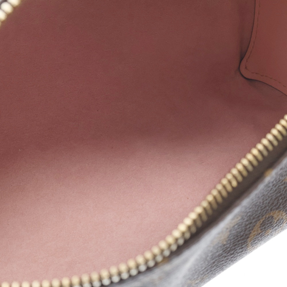 LOUIS VUITTON(ルイヴィトン) モノグラム ブルームポーチ ハンドバッグ チェーンバッグ ブラウン×ピンク PVCレザー RFID M11303