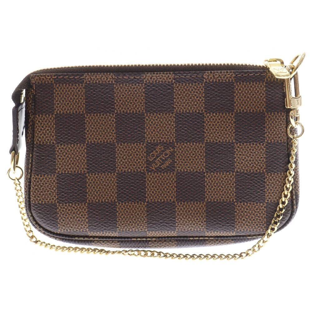 LOUIS VUITTON(ルイヴィトン) ダミエ ミニポシェットアクセソワール N58009 ハンドバッグ ポーチ ブラウン ミニポーチ ゴールド金具 PVC