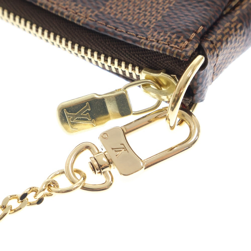 LOUIS VUITTON(ルイヴィトン) ダミエ ミニポシェットアクセソワール N58009 ハンドバッグ ポーチ ブラウン ミニポーチ ゴールド金具 PVC