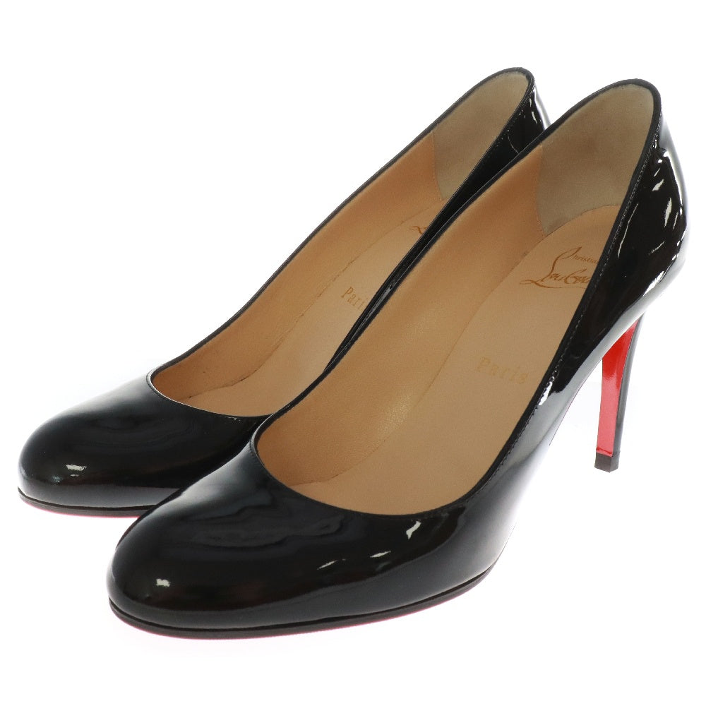 CHRISTIAN LOUBOUTIN(クリスチャンルブタン) パンプス ピンヒール ブラック パテント #37 靴