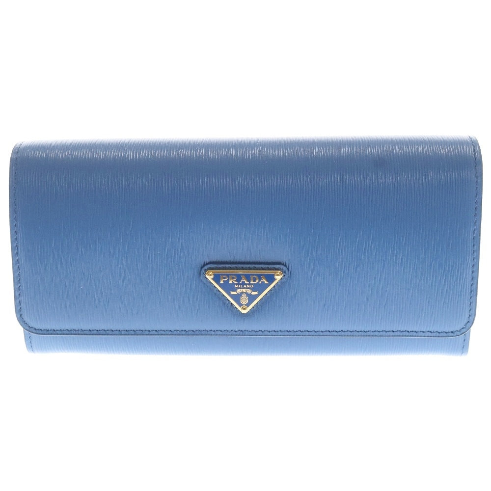 PRADA(プラダ) ヴィッテロムーブ トライアングルロゴ 長財布 ブルー ロングウォレット トライアングルロゴプレート 1MH132