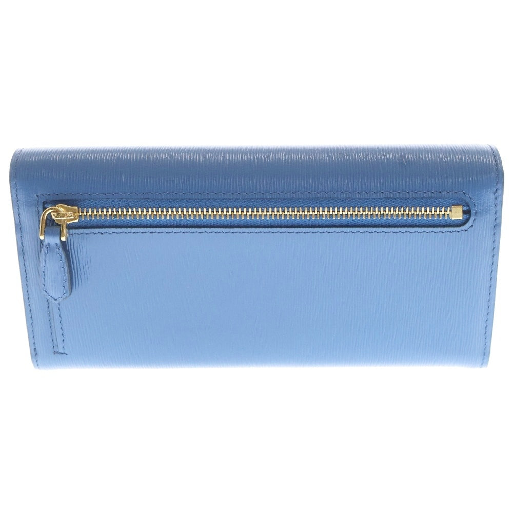 PRADA(プラダ) ヴィッテロムーブ トライアングルロゴ 長財布 ブルー ロングウォレット トライアングルロゴプレート 1MH132