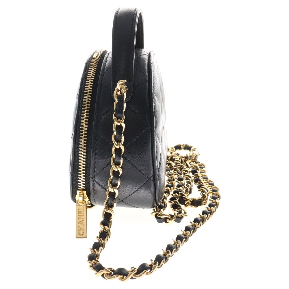CHANEL(シャネル) マトラッセ 2wayミニバニティバッグ ショルダーバッグ ブラック ラムスキン GD金具