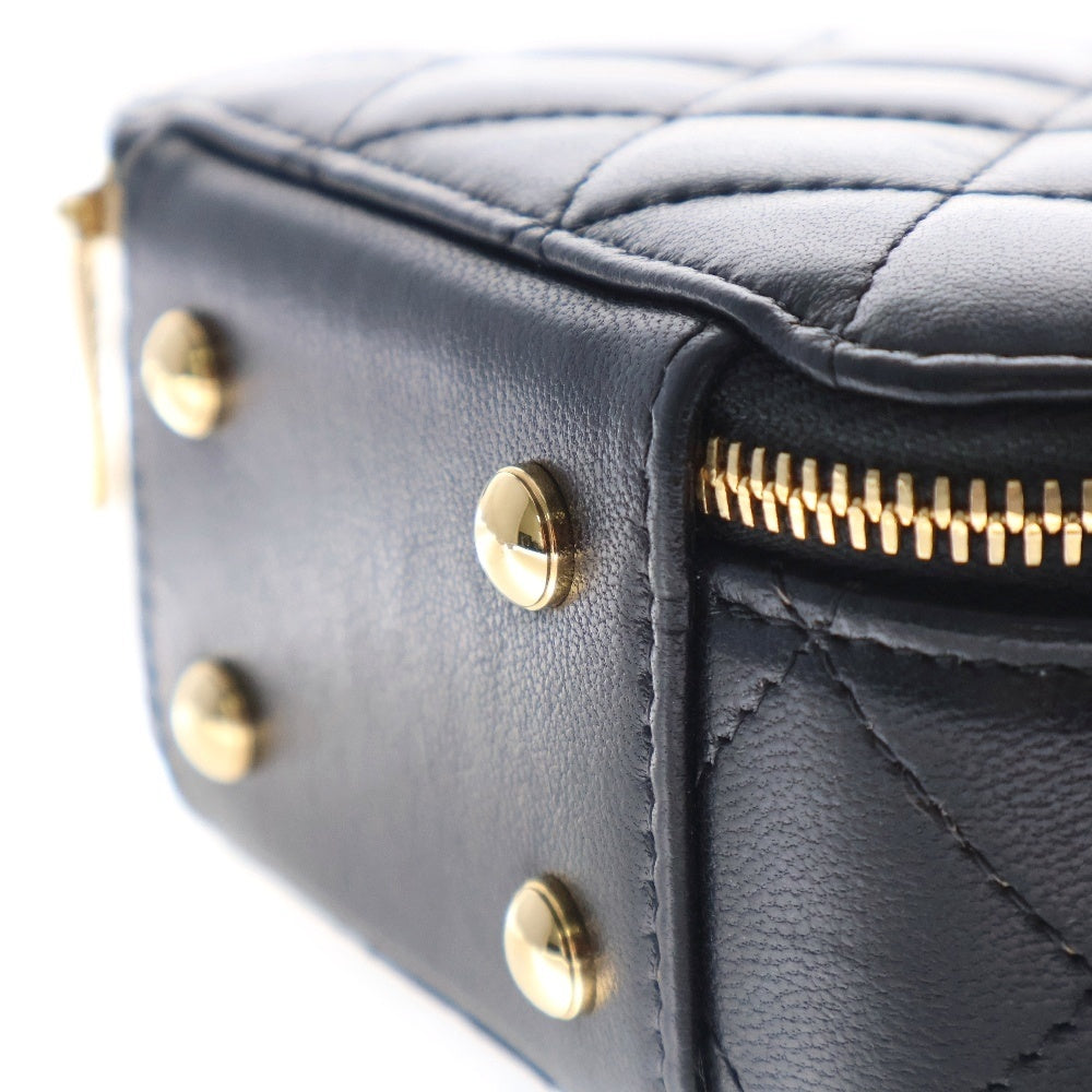 CHANEL(シャネル) マトラッセ 2wayミニバニティバッグ ショルダーバッグ ブラック ラムスキン GD金具