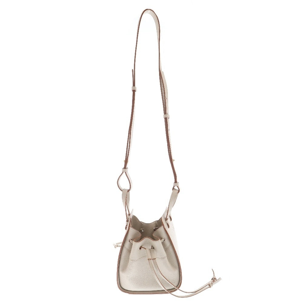 LOEWE(ロエベ) ハンモック ミニ ドローストリング バッグ グレー×ブラウン レザー ショルダーバッグ