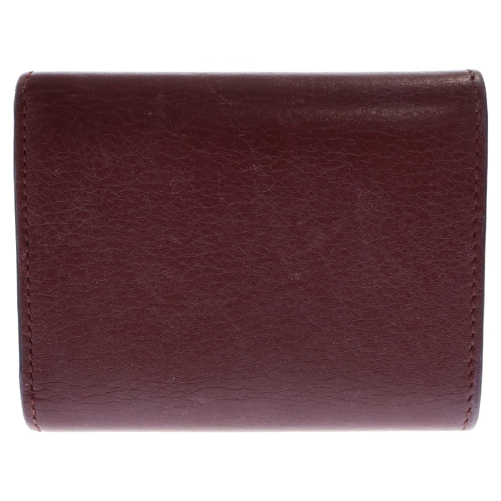 LOEWE(ロエベ) アナグラム トライフォールド 6カードホルダー付 コンパクトウォレット 三つ折り財布 レッド C500TR2X01