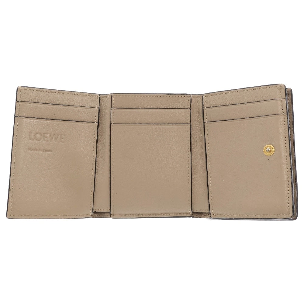 LOEWE(ロエベ) アナグラム トライフォールド 6カードホルダー付 コンパクトウォレット 三つ折り財布 レッド C500TR2X01