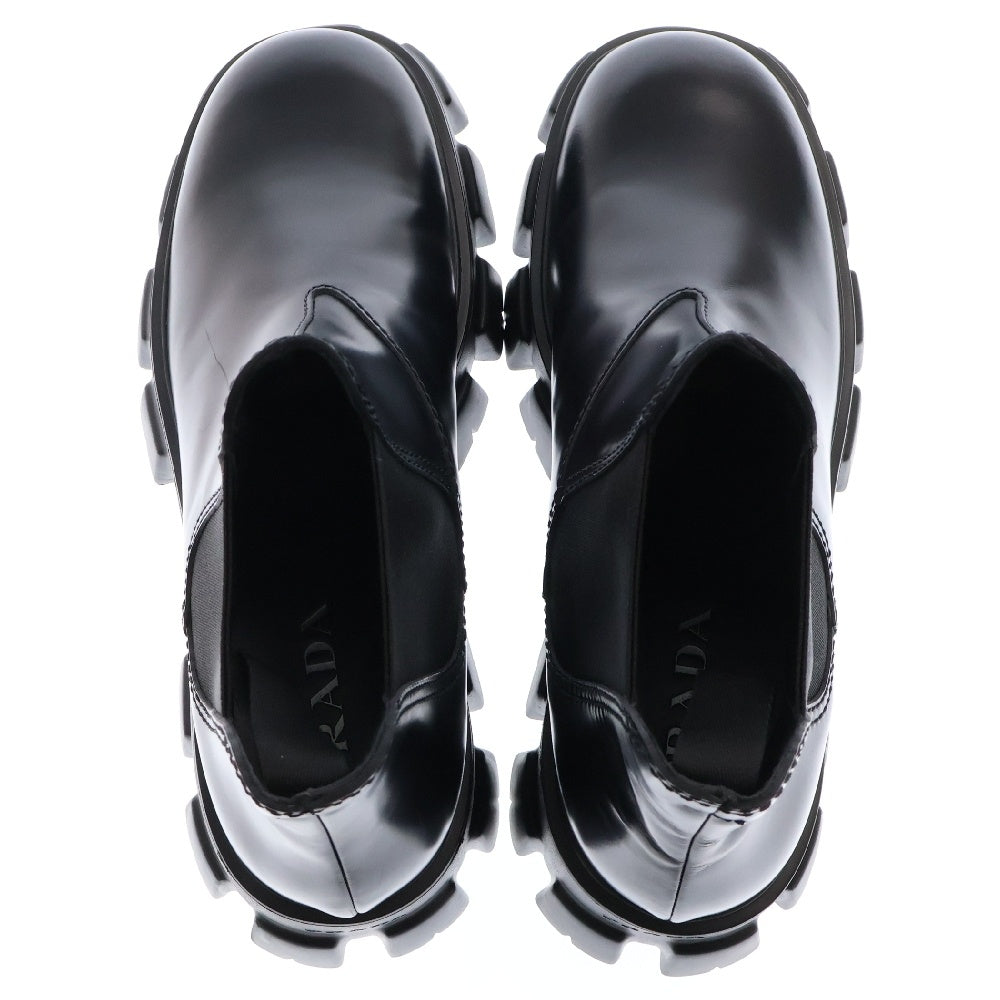 PRADA(プラダ) モノリス ブラッシュドレザー チェルシー サイドゴアブーツ ブラック 2TE174