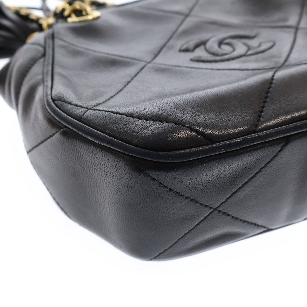 CHANEL(シャネル) マトラッセ チェーンショルダーバッグ フリンジ ブラック ラムスキン ゴールド金具 タッセル