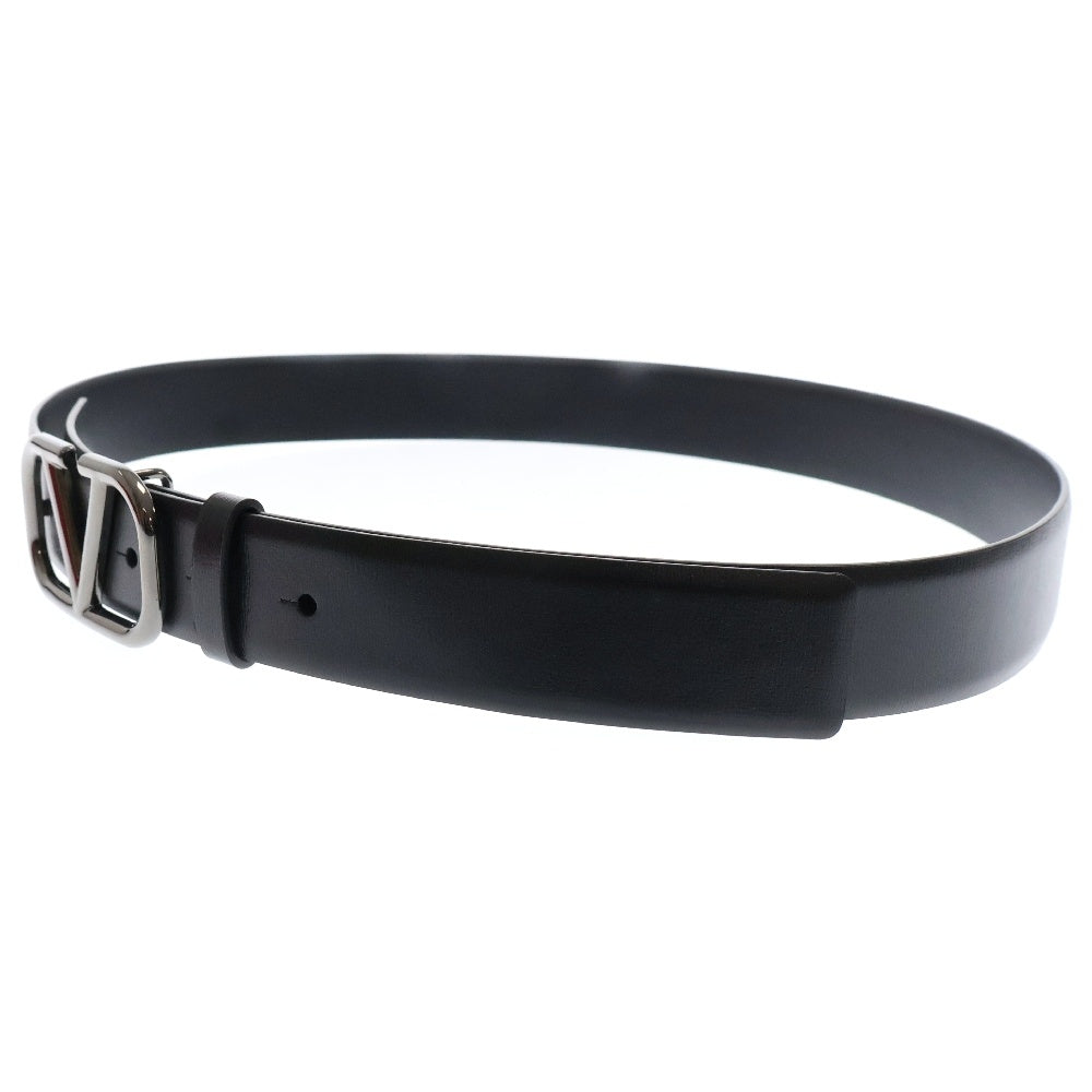 VALENTINO(ヴァレンチノ) Vロゴ レザーベルト ブラック