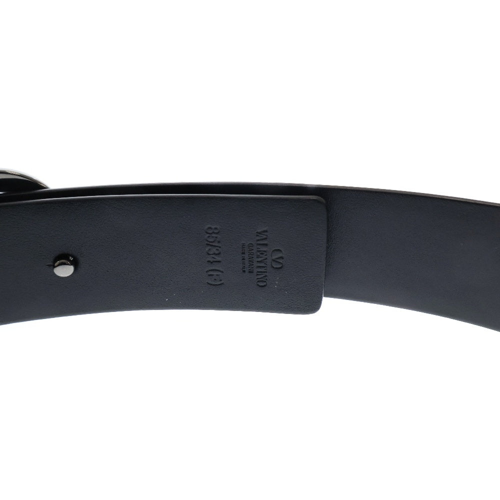 VALENTINO(ヴァレンチノ) Vロゴ レザーベルト ブラック