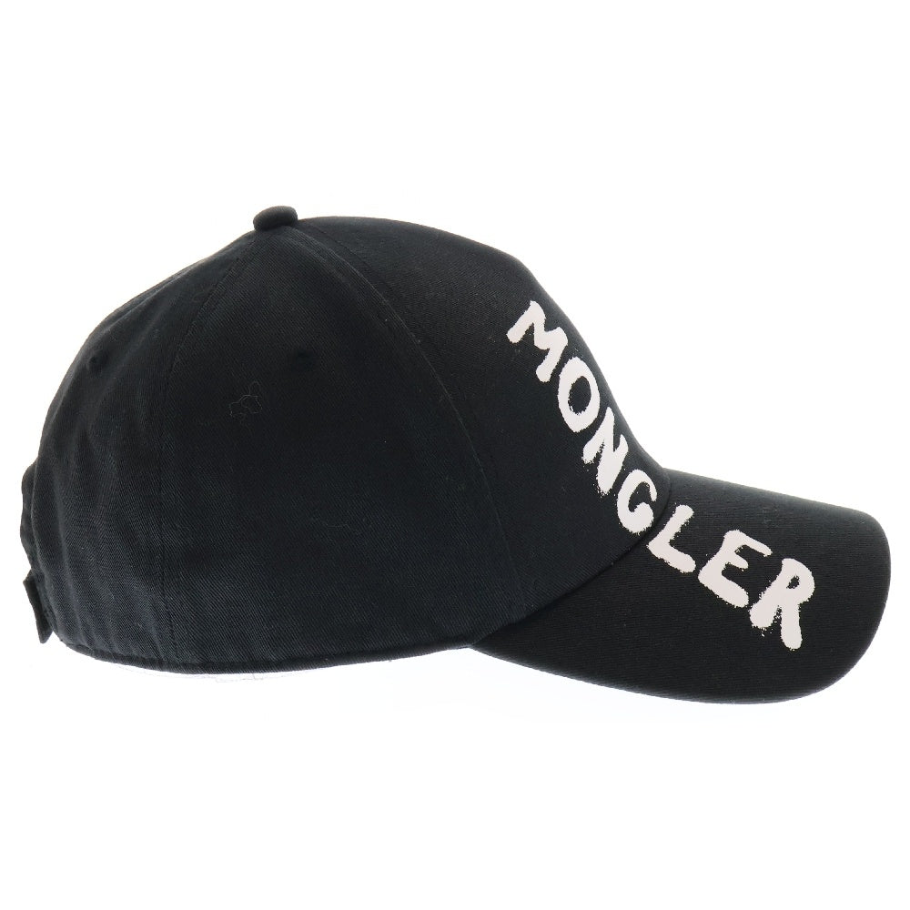 MONCLER(モンクレール) ロゴ キャップ ブラック コットン キャップ 帽子