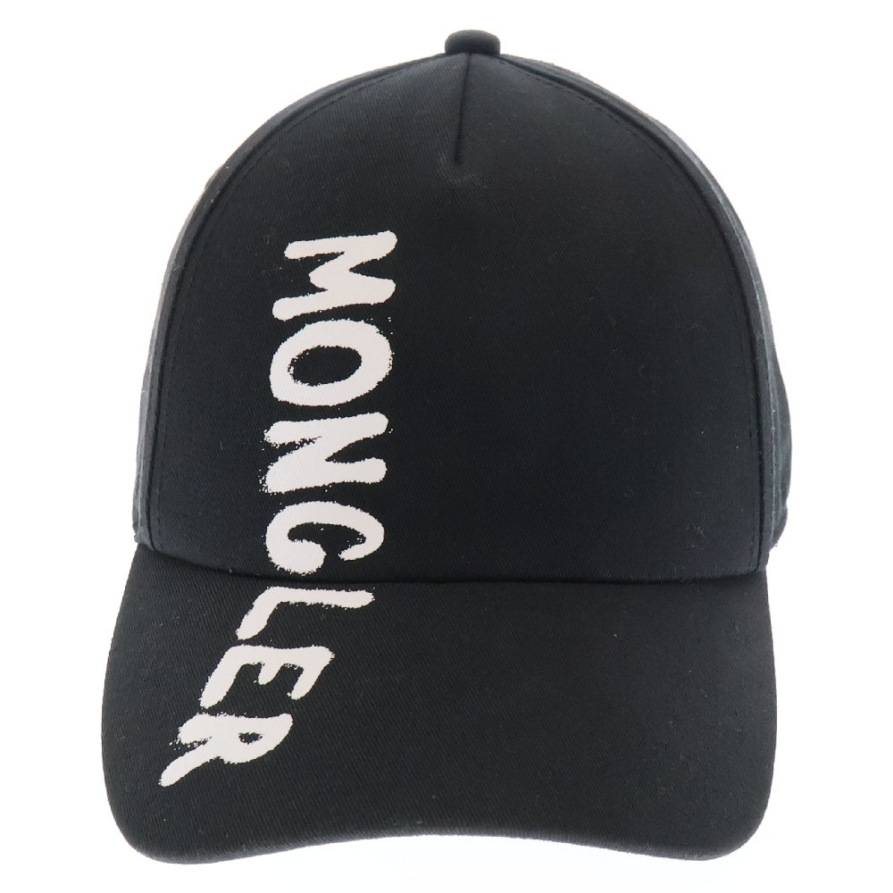 MONCLER(モンクレール) ロゴ キャップ ブラック コットン キャップ 帽子