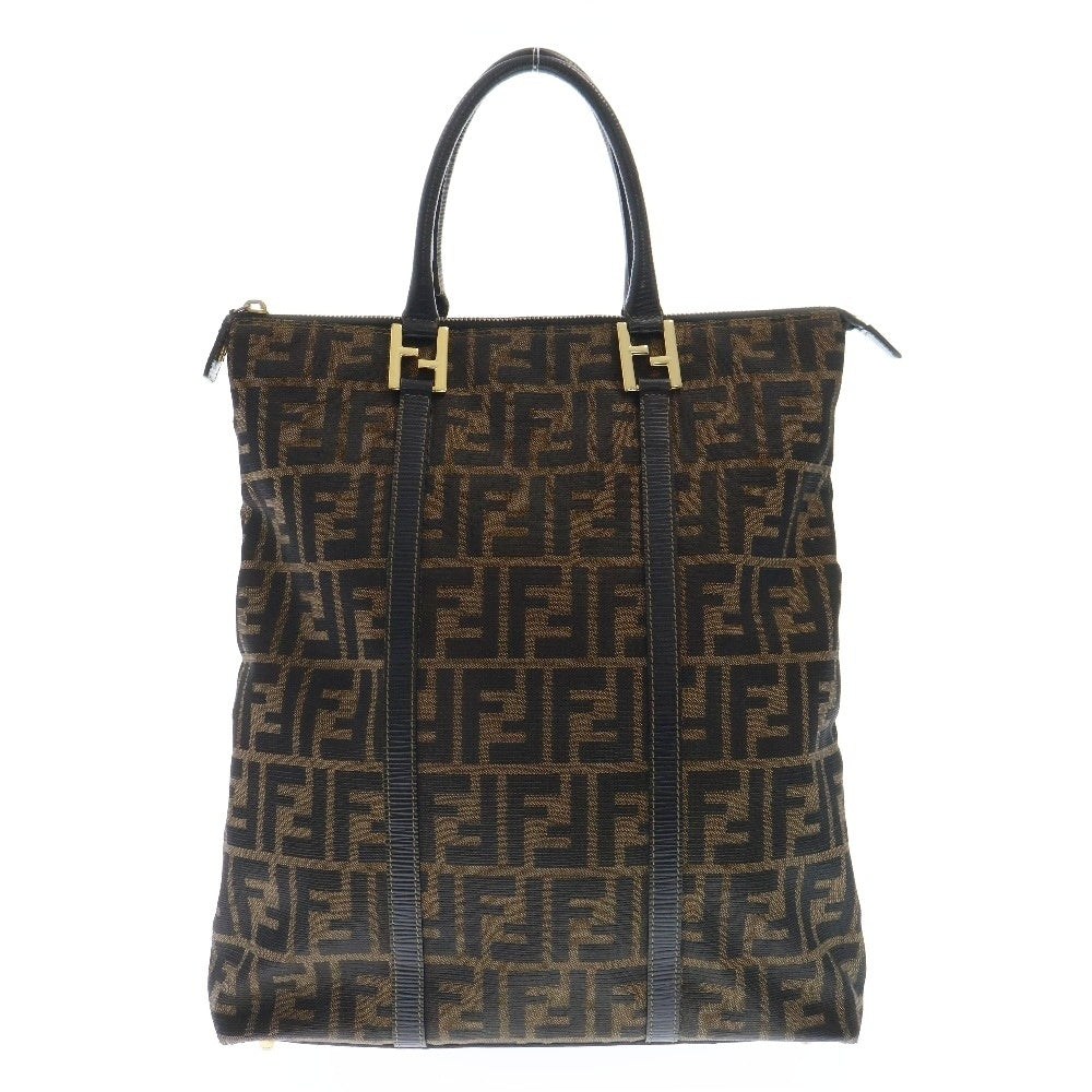 FENDI(フェンディ) ズッカ トートバッグ ハンドバッグ ブラウン キャンバス