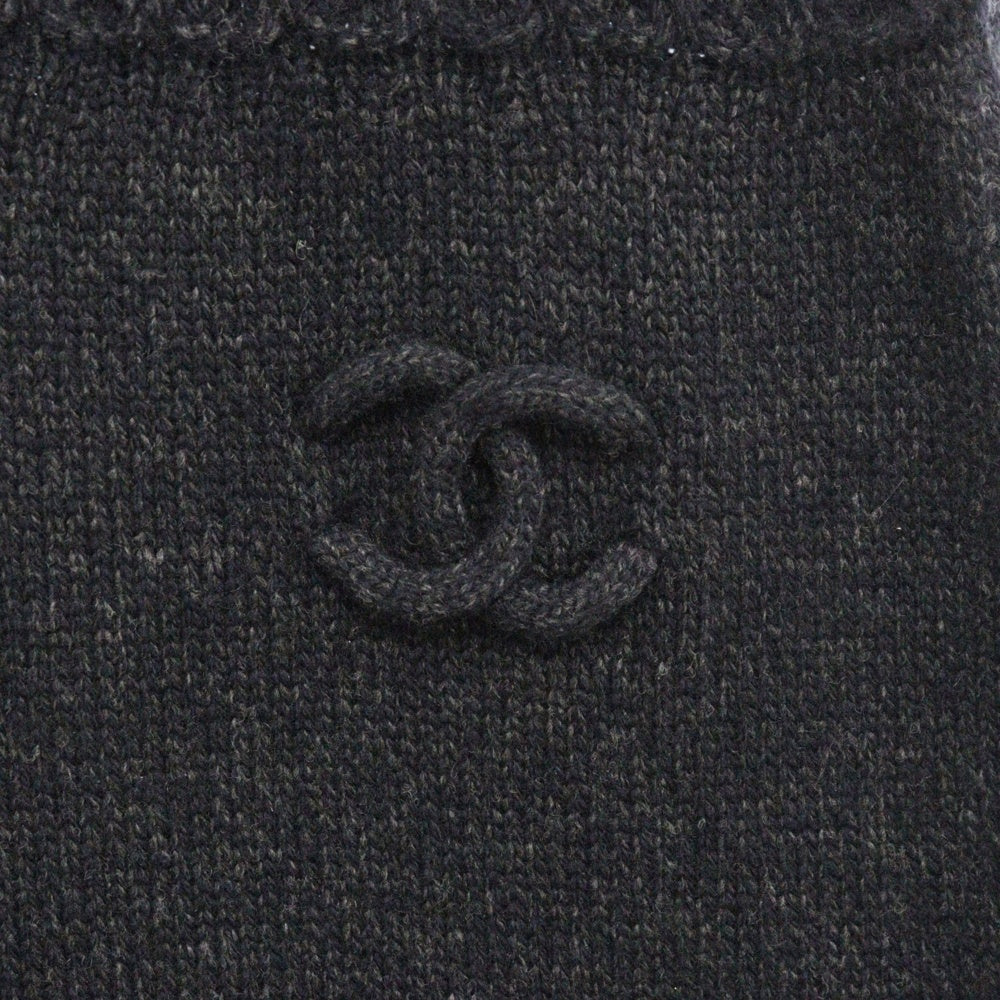 CHANEL(シャネル) ココマーク ウール 半袖ニットワンピース ブラック レディース P36613K02248