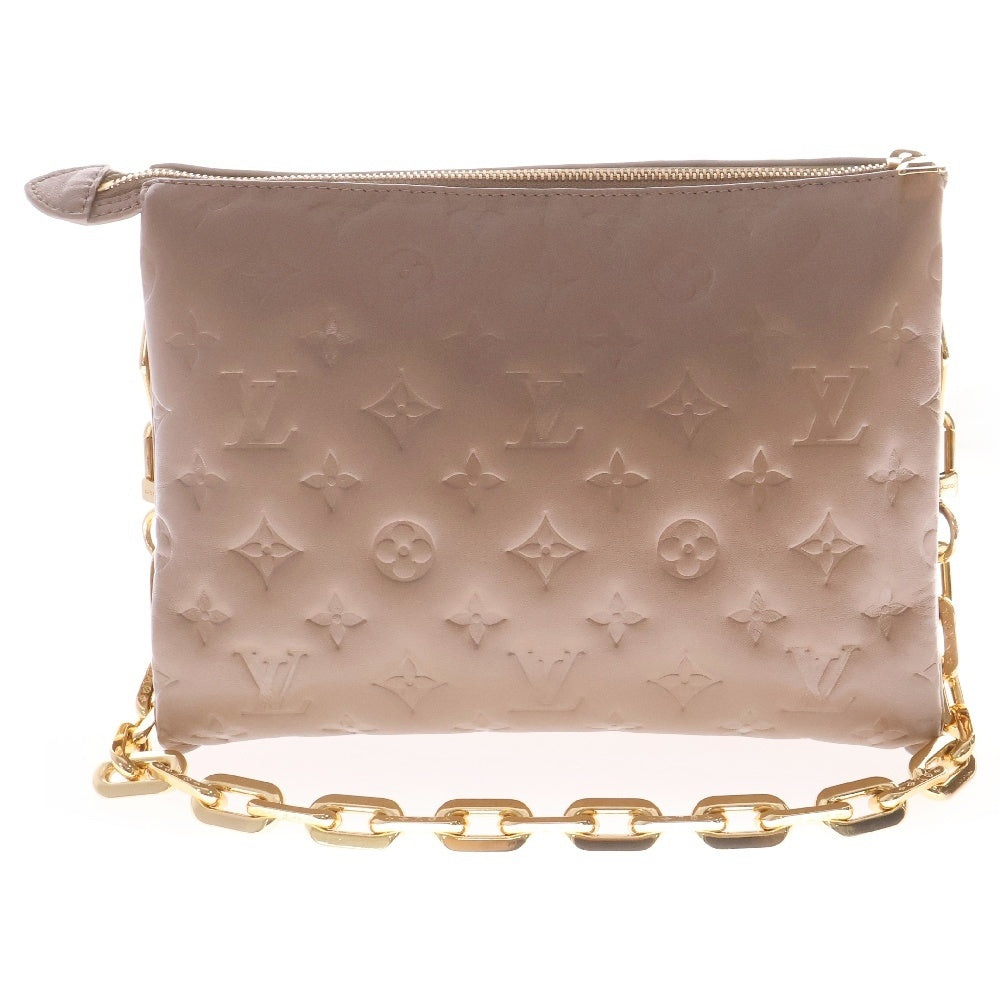 LOUIS VUITTON(ルイヴィトン) モノグラム クッサンMM ショルダーバッグ ライトブラウン ゴールド金具 RFID M21276