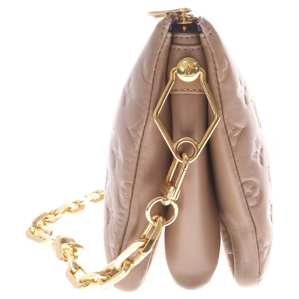 LOUIS VUITTON(ルイヴィトン) モノグラム クッサンMM ショルダーバッグ ライトブラウン ゴールド金具 RFID M21276