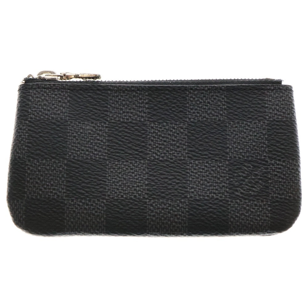 LOUIS VUITTON(ルイヴィトン) ダミエグラフィット ポシェット クレ レザー カードケース コインケース ブラック N60155 ブラック