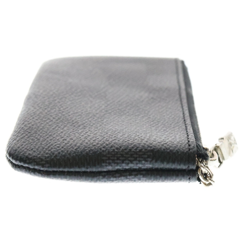 LOUIS VUITTON(ルイヴィトン) ダミエグラフィット ポシェット クレ レザー カードケース コインケース ブラック N60155 ブラック