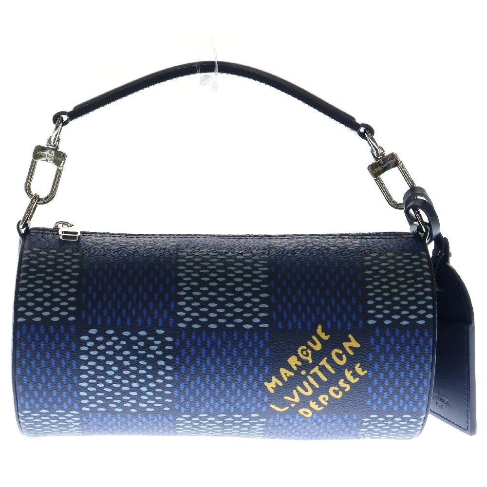 LOUIS VUITTON(ルイヴィトン) ダミエ・ヘリテージ ソフト・ポロションPM ブルー PVC シルバー金具 ショルダーバッグ N40695