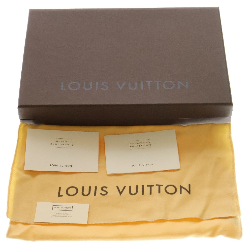 LOUIS VUITTON(ルイヴィトン) ダミエ アズール ポシェット・アクセソワール ハンドバッグ ミニバッグ ホワイト×ブラウン アイボリー レザー×PVC ゴールド金具 N51986