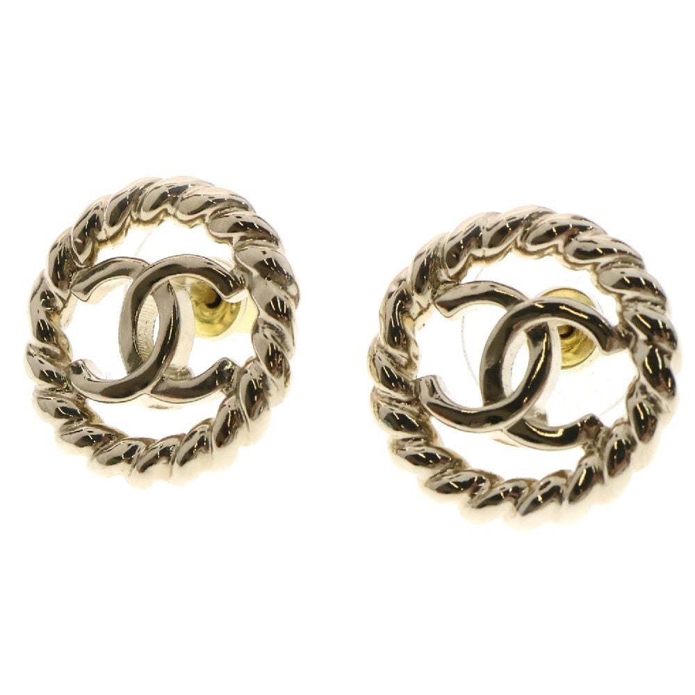 CHANEL(シャネル) ココマーク ラウンドロゴ ピアス ゴールド GP L25C マメ有