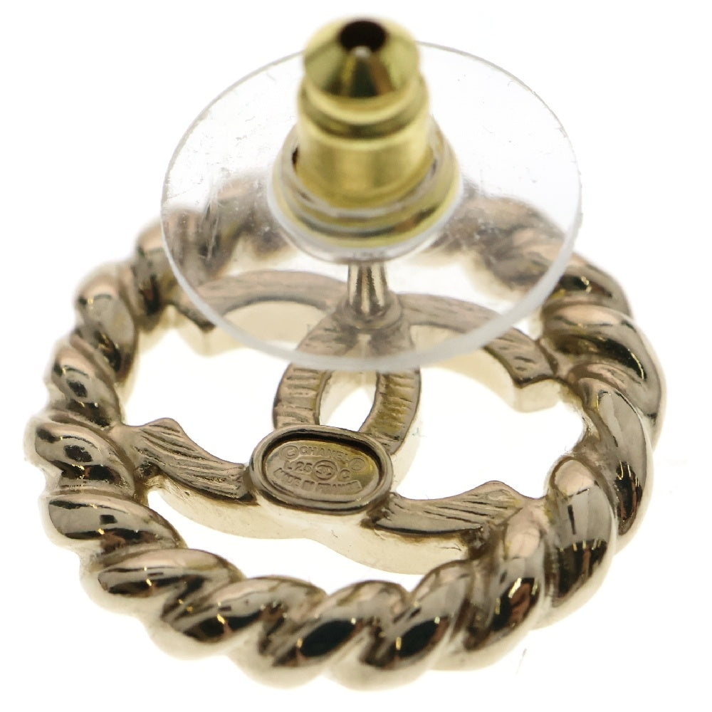 CHANEL(シャネル) ココマーク ラウンドロゴ ピアス ゴールド GP L25C マメ有