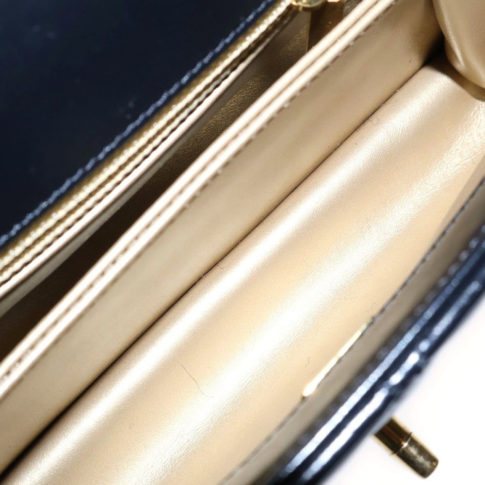 CHANEL(シャネル) マトラッセ ココハンドル24 XS レザー 2WAYハンドバッグ チェーンショルダーバッグ ブラック ゴールド金具 ランダムプレート A92990
