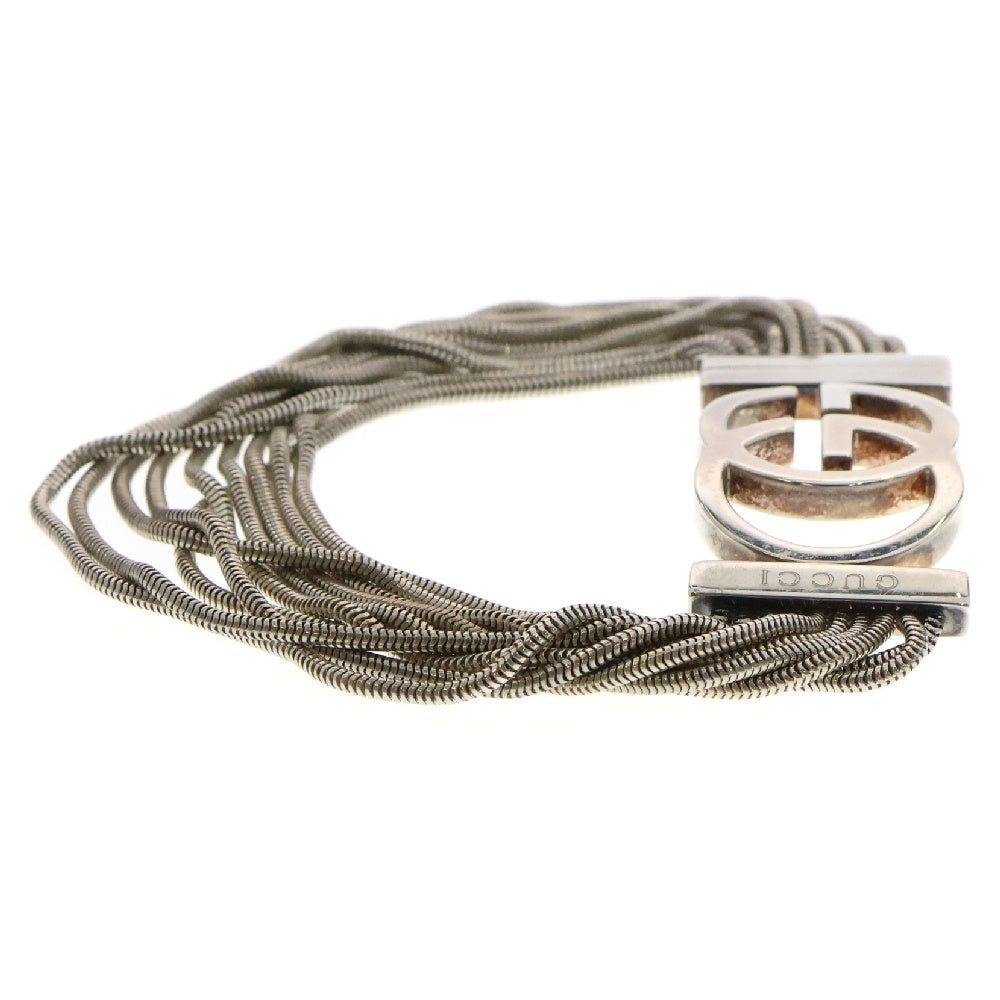 GUCCI(グッチ) インターロッキング ブレスレット 10連 スネークチェーン シルバー アクセサリー レディース
