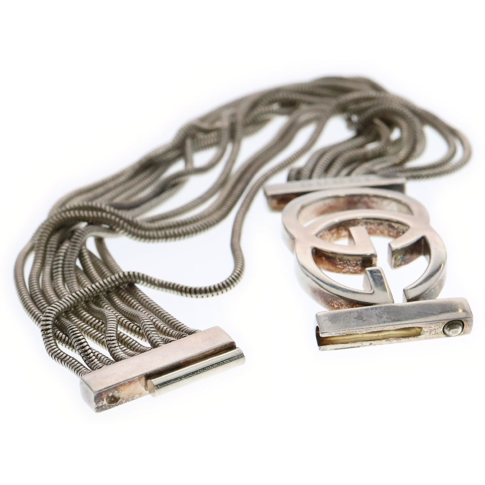 GUCCI(グッチ) インターロッキング ブレスレット 10連 スネークチェーン シルバー アクセサリー レディース