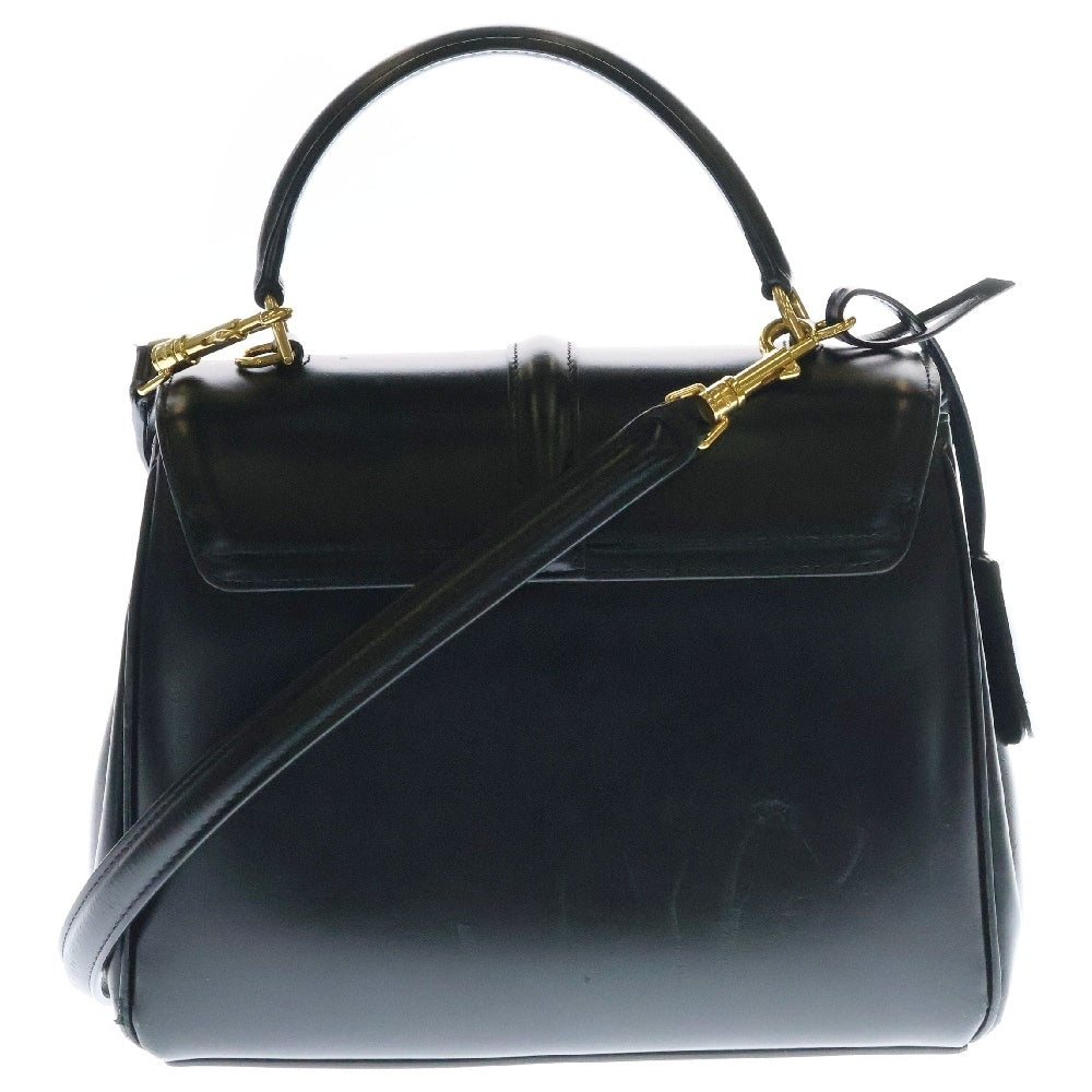 CELINE(セリーヌ) 16セーズ スモール 2WAYバッグ ショルダーバッグ ハンドバッグ ブラック レザー ゴールド金具 44425