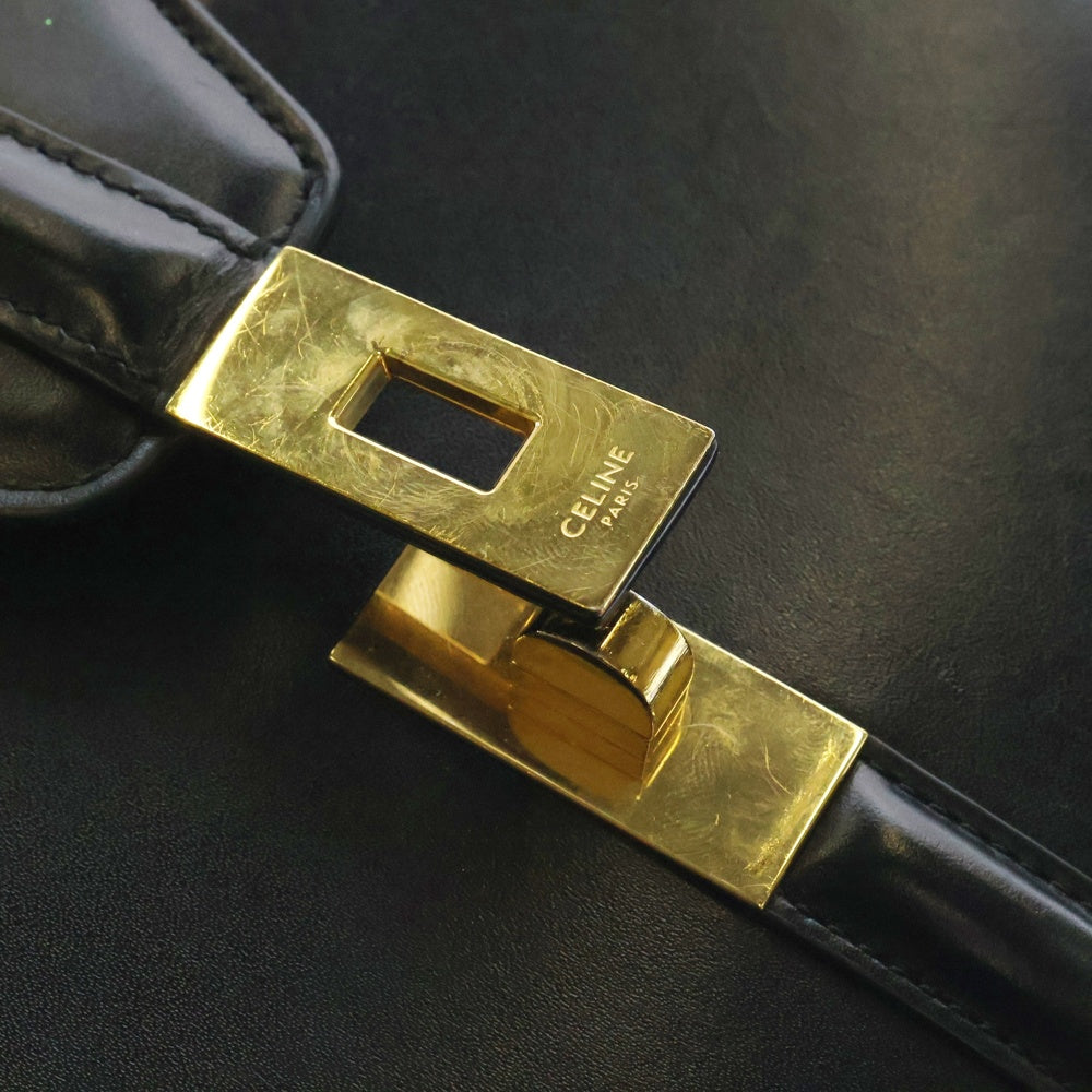 CELINE(セリーヌ) 16セーズ スモール 2WAYバッグ ショルダーバッグ ハンドバッグ ブラック レザー ゴールド金具 44425