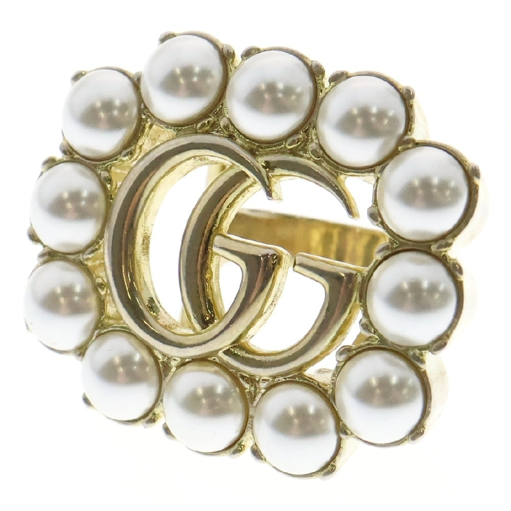 GUCCI(グッチ) ダブルG フェイクパールリング ゴールド GP 5C272