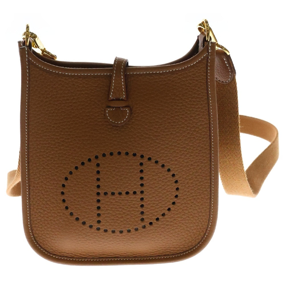 HERMES(エルメス) エブリンTPM トゴ ショルダーバッグ ミニバッグ ブラウン ゴールド ゴールド金具 W刻印