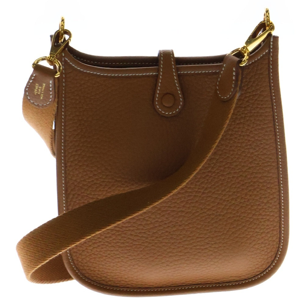 HERMES(エルメス) エブリンTPM トゴ ショルダーバッグ ミニバッグ ブラウン ゴールド ゴールド金具 W刻印