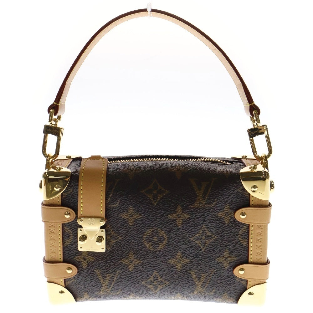 LOUIS VUITTON(ルイヴィトン) モノグラム サイドトランクPM 2WAYバッグ ショルダーバッグ ハンドバッグ ブラウン ゴールド金具 レザー×PVC M46815