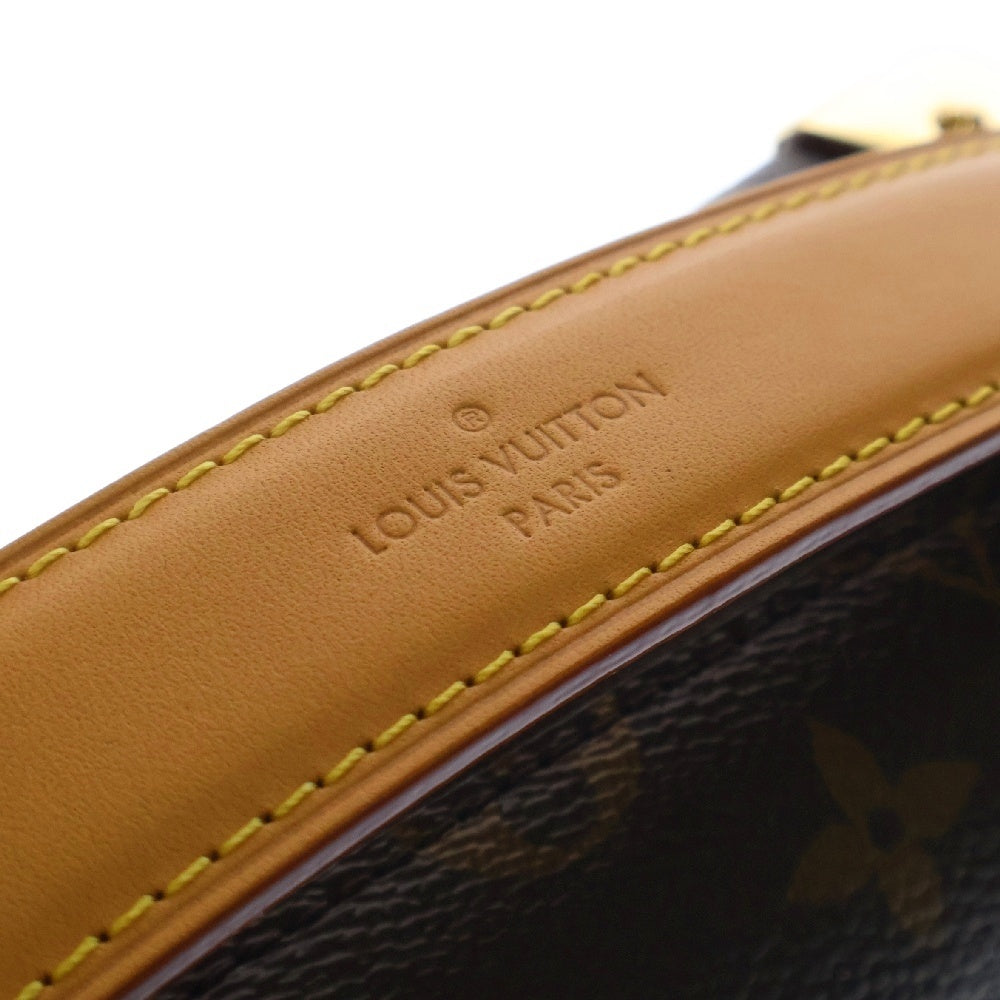 LOUIS VUITTON(ルイヴィトン) モノグラム サイドトランクPM 2WAYバッグ ショルダーバッグ ハンドバッグ ブラウン ゴールド金具 レザー×PVC M46815