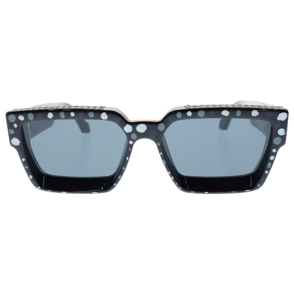 LOUIS VUITTON(ルイヴィトン) LV×YK ミリオネア 草間彌生コラボ ドット スクエアサングラス 黒 58□17 145 Z1904E