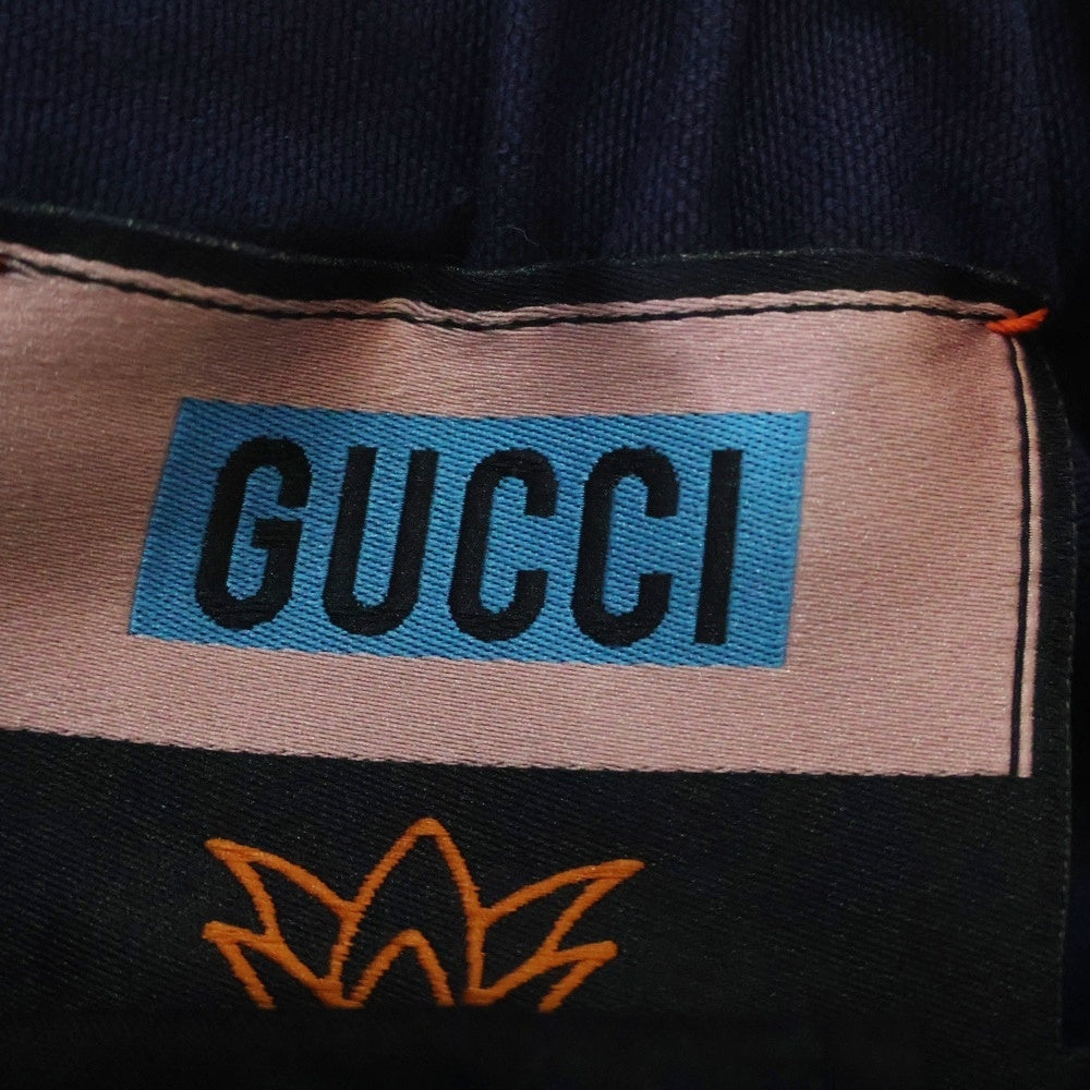 GUCCI(グッチ) 22SS サイドワッペンコットンパンツ ネイビー 44 669182
