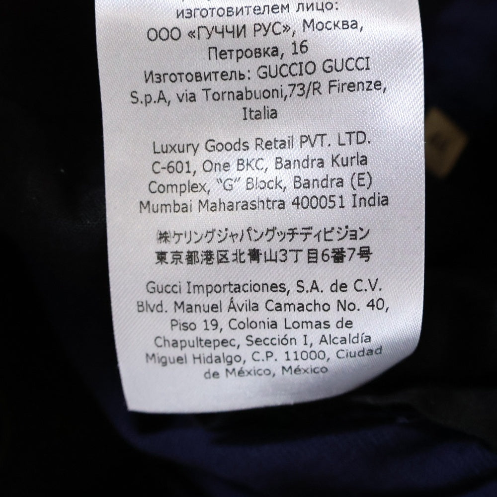 GUCCI(グッチ) 22SS サイドワッペンコットンパンツ ネイビー 44 669182