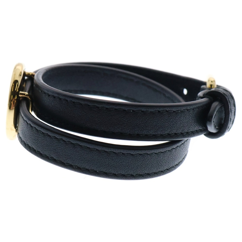 FENDI(フェンディ) Fロゴ エフイズ ブレスレット ブラック×ゴールド アクセサリー