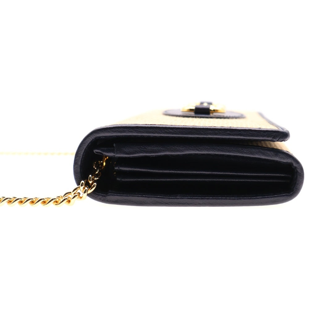 GUCCI(グッチ) ホースビット1955 チェーンウォレット キャンバス×レザー ベージュ チェーンショルダー 621888