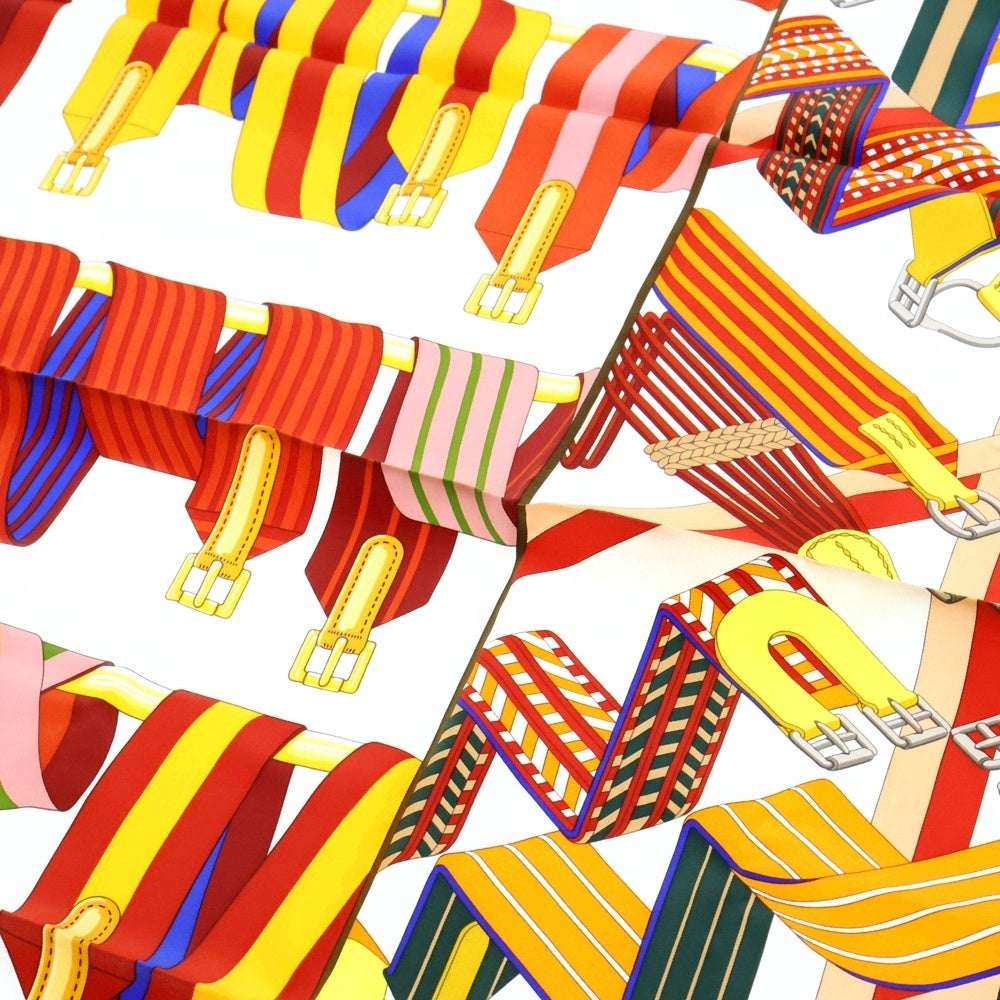 HERMES(エルメス) カレ90 ジグザグのサングル マルチカラー シルク