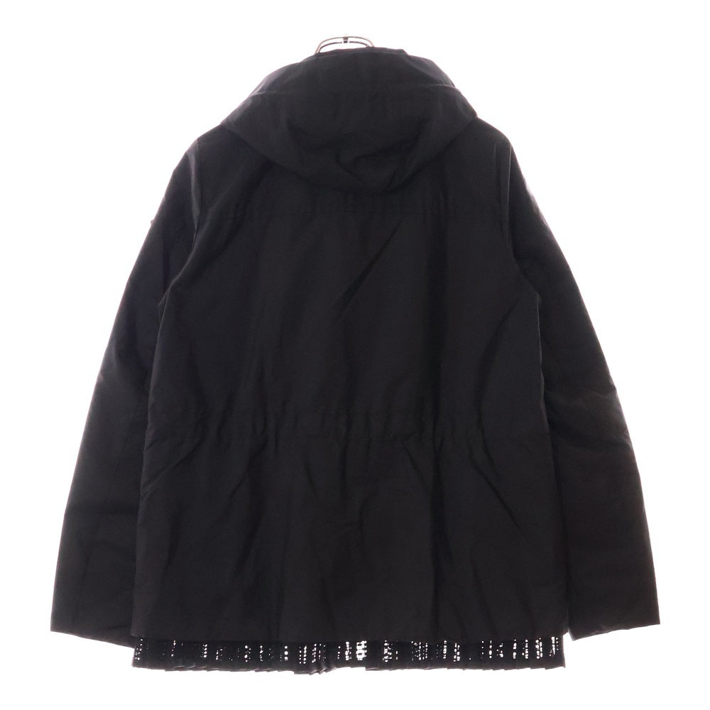 MONCLER(モンクレール) BABBA ロータス ナイロンジャケット ショートコート パーカー ブラック ナイロン 46126.85 54155/999