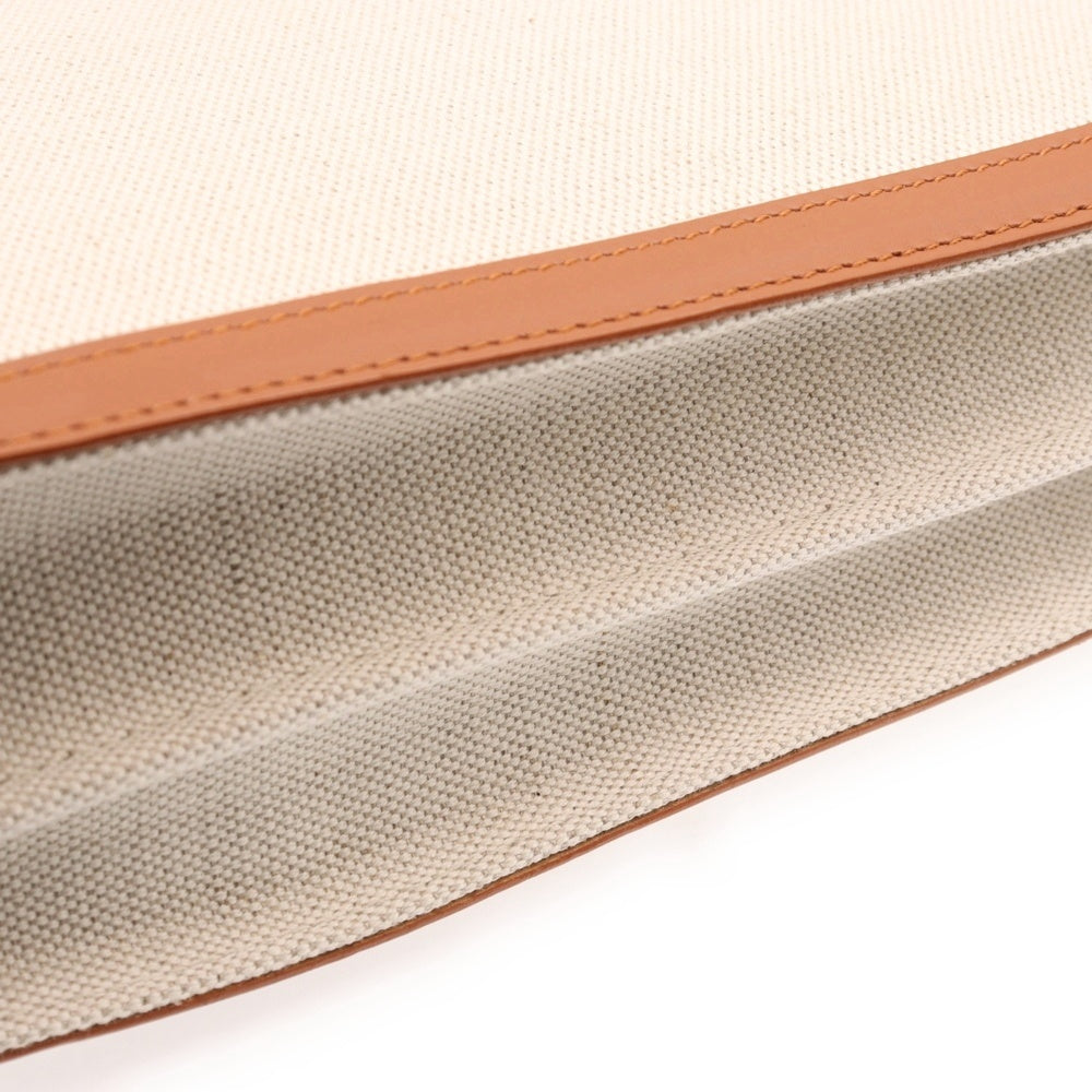 BALENCIAGA(バレンシアガ) ネイビーポシェット ロゴショルダーバッグ ホワイト×ブラウン 339937