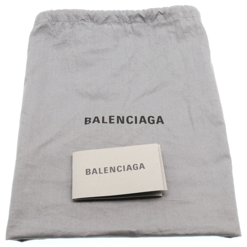 BALENCIAGA(バレンシアガ) ネイビーポシェット ロゴショルダーバッグ ホワイト×ブラウン 339937