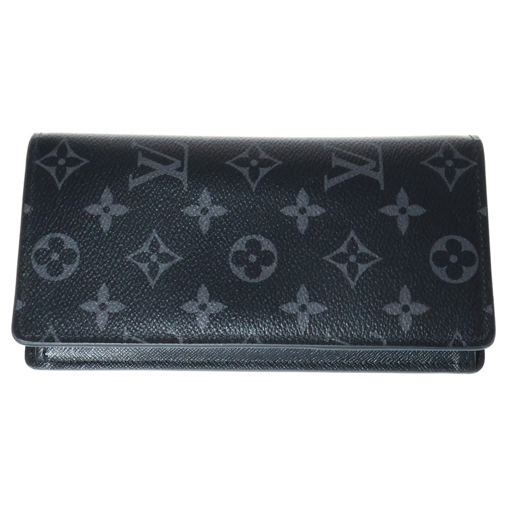 LOUIS VUITTON(ルイヴィトン) モノグラムエクリプス ポルトフォイユブラザ 二つ折り財布 長財布 ロングウォレット カードケース ブラック レザー M61697